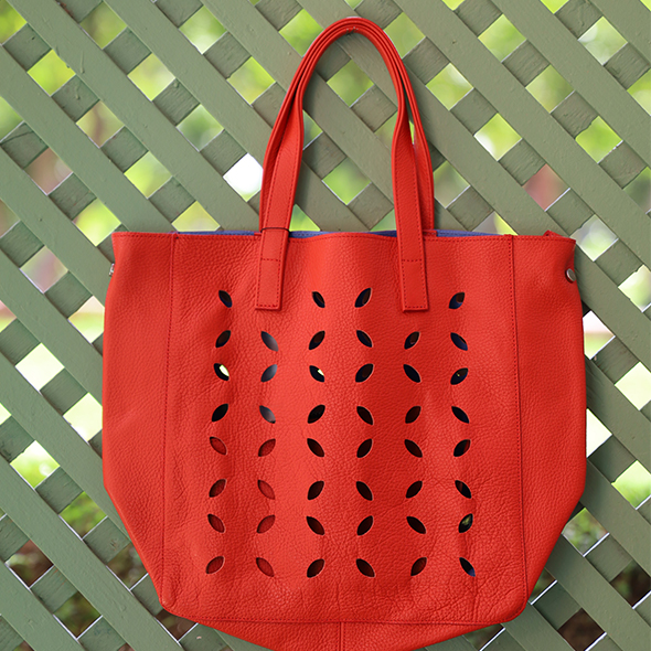 Perforated tote bag