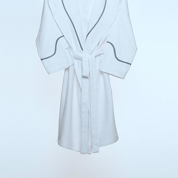 Sultan damask bathrobe dfira - Dark gray